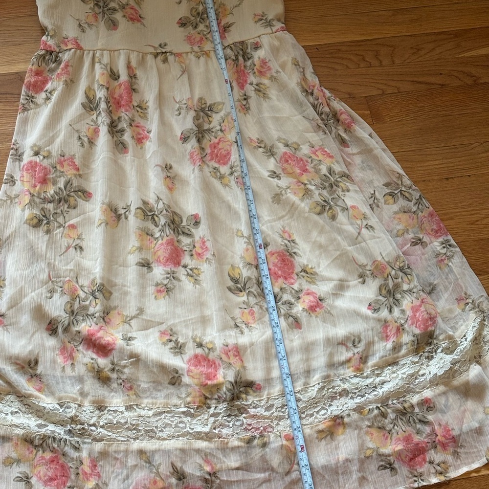 Band of Gypsies Cream Sundress with Spaghetti Straps Size L - Picture 9 of 10